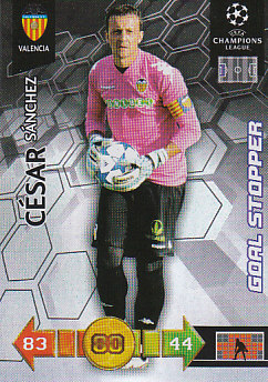 Cesar Sanchez Valencia CF 2010/11 Panini Adrenalyn XL CL Goal Stopper #349